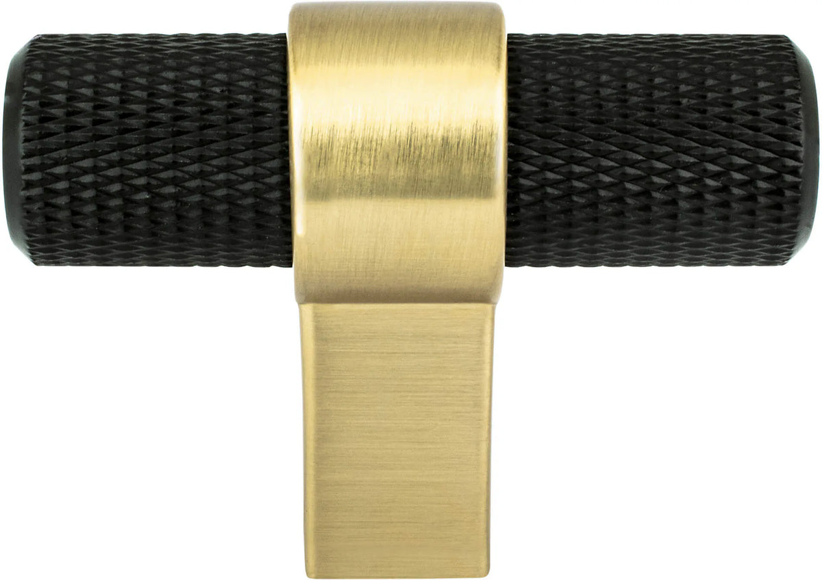 Radial Reign Matte Black Bar and Modern Brushed Gold Post Knob 5054-455MDB-P