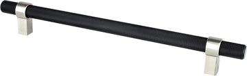 Radial Reign 224mm CC Matte Black Bar and Brushed Nickel Posts Pull 5064-455BPN-P