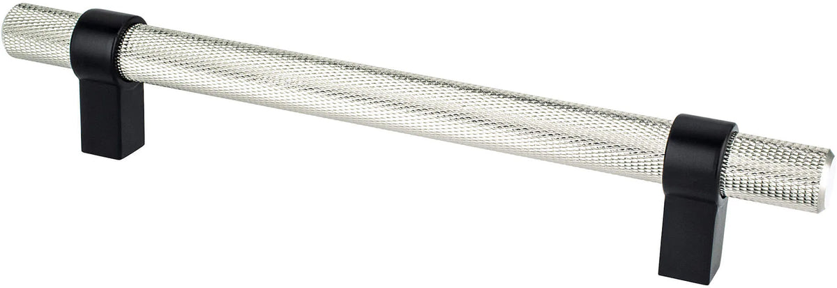 Radial Reign 160mm CC Brushed Nickel Bar and Matte Black Posts Pull 5069-4BPN55-P