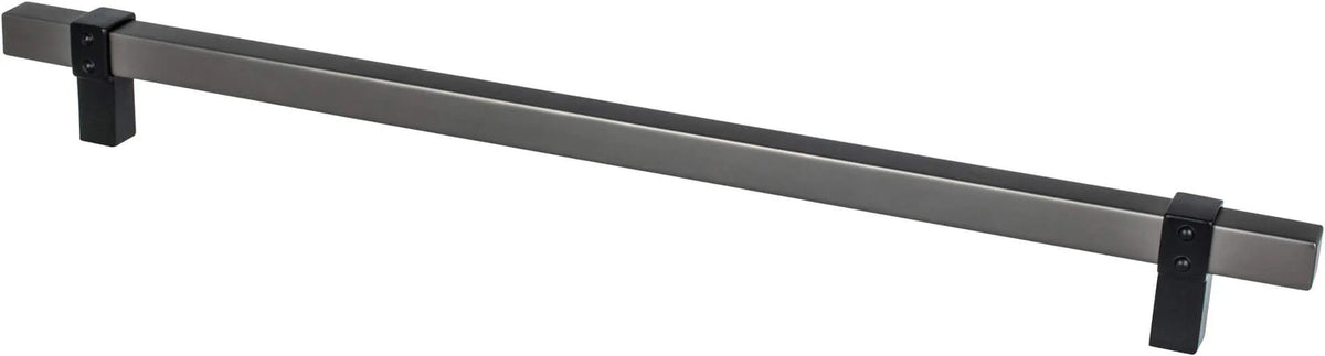 Rivet Rebel 12'' CC Slate Bar and Matte Black Posts Appliance Pull 5131-4SLT55-P