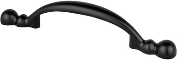 Traditional Advantage Four 3'' CC Matte Black Rounded End Pull 9134-1055-P