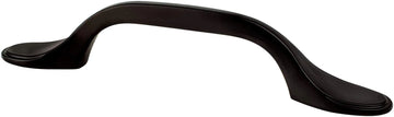 Traditional Advantage One 3'' CC Matte Black Rounded End Pull 9196-1055-P