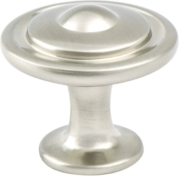 Traditional Advantage Three Brushed Nickel Button Knob 9381-1BPN-P