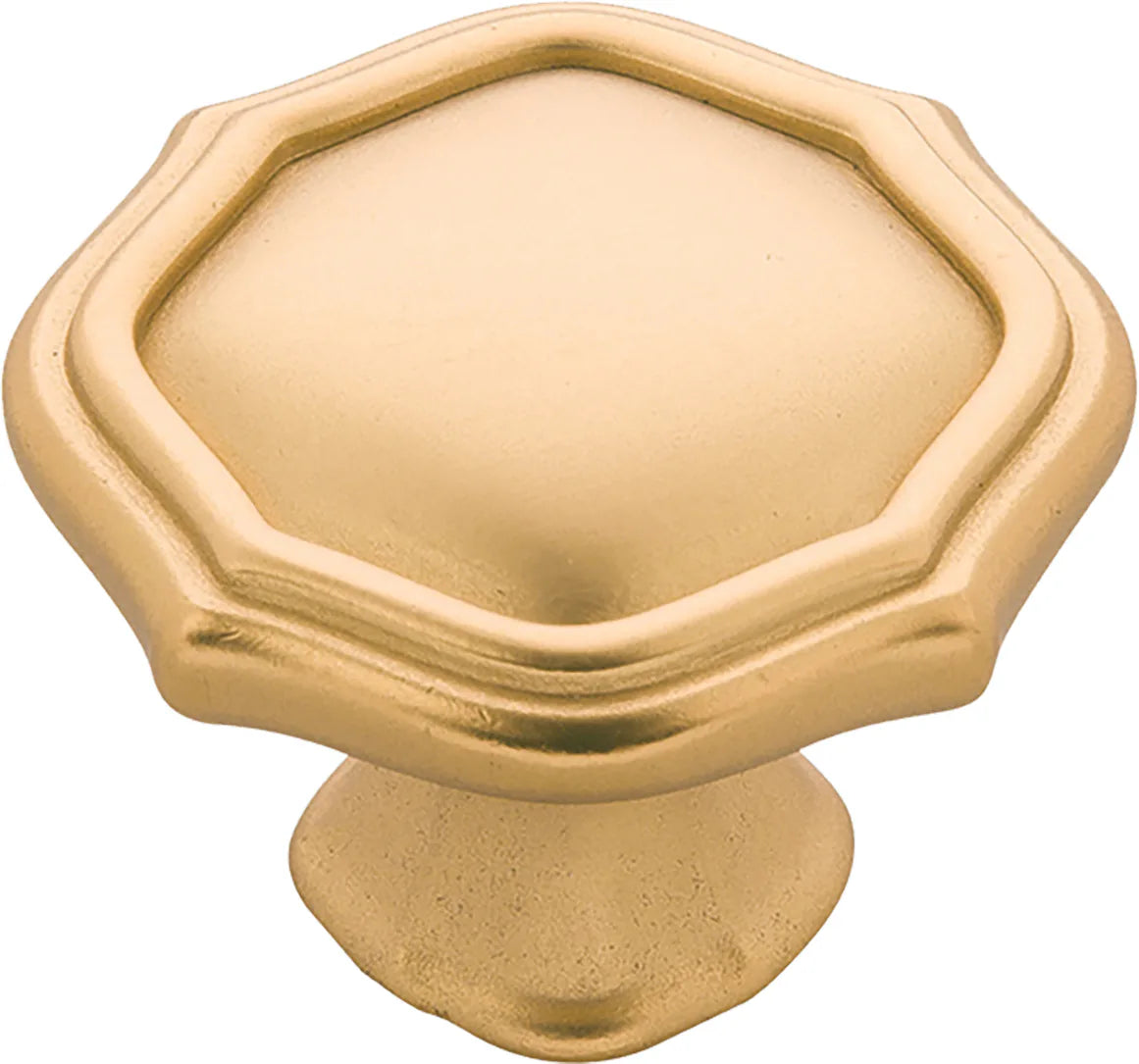 Trellis Collection Knob 1-1/2'' diam Brushed Golden Brass Finish B076137-BGB