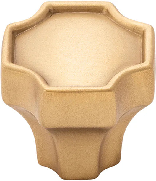 Monarch Collection Knob 1-1/4'' x 1-1/4'' Brushed Golden Brass Finish B076636-BGB