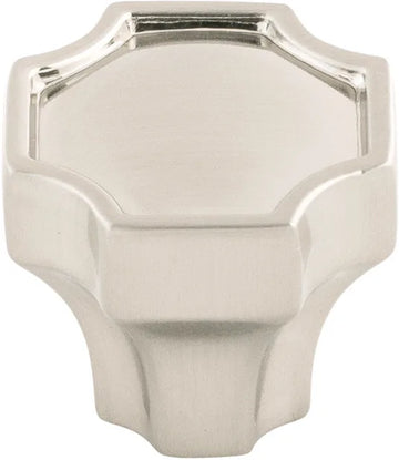 Monarch Collection Knob 1-1/4'' x 1-1/4'' Satin Nickel Finish B076636-SN