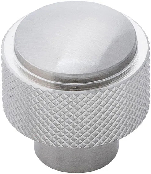 Verge Collection Knob 1-3/16'' diam Stainless Steel Finish B076865-SS