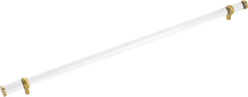 Bijou Paramount Pull 27-1/8'' cc Crysacrylic with Brushed Golden Brass Finish B077011-CABGB
