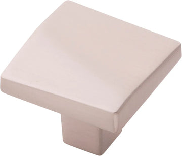Veer Collection Knob 1-3/8'' Square Satin Nickel Finish B077150-SN
