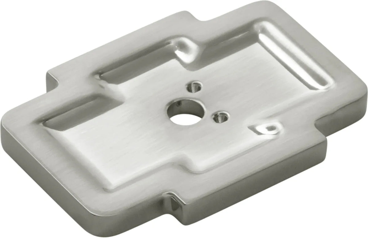 Coventry Collection Knob Backplate 1-3/4'' x 1-1/4'' Satin Nickel Finish B077995SN