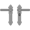 Bathroom Lock - Maximum C-C - 131mm
