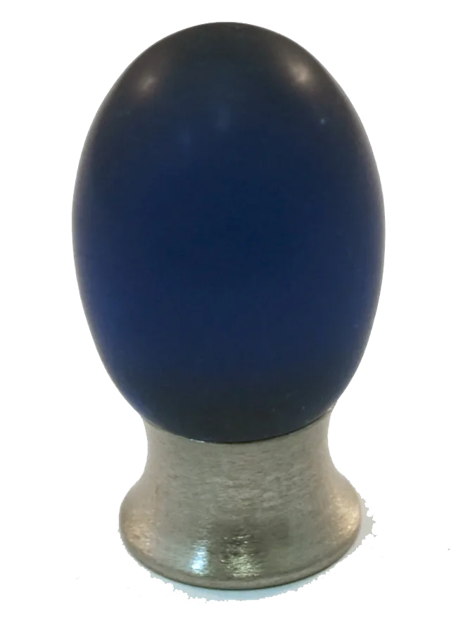 Athens Cobalt Blue Polyester with Solid Brass Knobs 101-CM020-PB