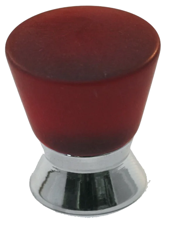 Athens Red Polyester with Solid Brass Knobs 102-CM018-PB