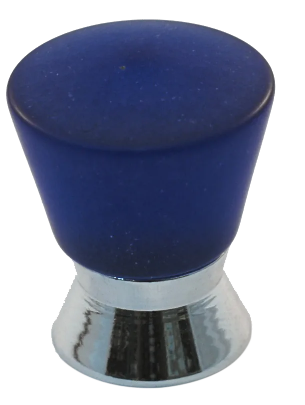 Athens Cobalt Blue Polyester with Solid Brass Knobs 102-CM020-PB