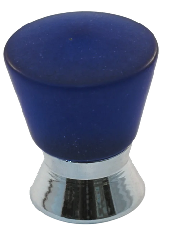 Athens Cobalt Blue Polyester with Solid Brass Knobs 102-CM020-PB
