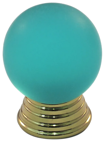 Athens Turquoise Polyester with Solid Brass Knobs 106-CM001-PB