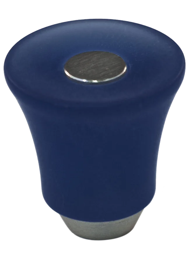 Athens Cobalt Blue Polyester with Solid Brass Knobs 109-CM020-PB