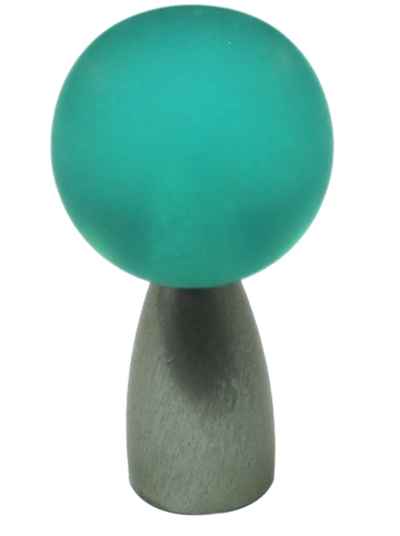 Athens Turquoise Polyester with Solid Brass Knobs 111-CM001-PB
