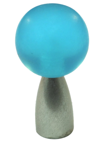 Athens Light Blue Polyester with Solid Brass Knobs 111-CM002-PB