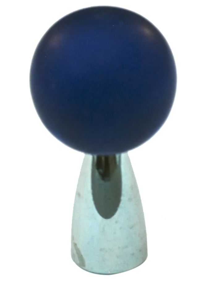 Athens Cobalt Blue Polyester with Solid Brass Knobs 111-CM020-PB