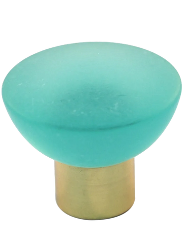 Athens Turquoise Polyester with Solid Brass Knobs 113-CM001-PB