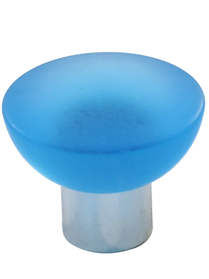 Athens Light Blue Polyester with Solid Brass Knobs 113-CM002-PB