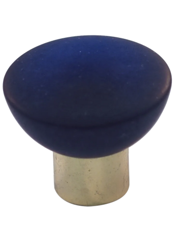 Athens Cobalt Blue Polyester with Solid Brass Knobs 113-CM020-PB