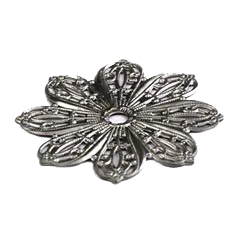 Flower Backplate in Polished Nickel