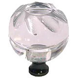 Round 1-3/8'' Crystal Knob with Bronze Base M1113-US10B