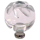 Round 1-3/8'' Crystal Knob with Polished Chrome Base M1113-US26
