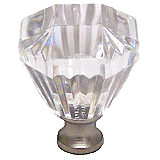 Octagon 1-1/4'' Crystal Knob with Satin Nickel Base M991-US15