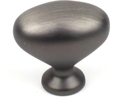 Builder's Choice 1-3/8'' Oval Knob Antique Pewter Hand-Polished 06102-APH