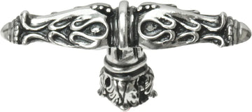 Acanthus leaves large knob Romanesque style with column base in Chalice. 1047-9
