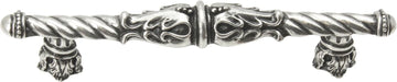 Acanthus 4'' cc pull Romanesque style with column base in Chalice. 1049-9