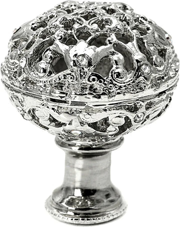 Juliane Grace large knob full round with 13 Swarovski Clear Crystals in Platinum. 143-24C