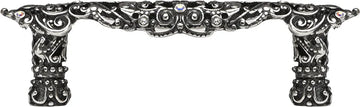 Juliane Grace 3'' cc pull with 12 Swarovski Clear & Aurore Boreale Crystals 147-9CAB