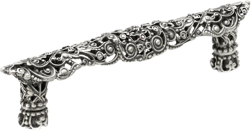 Juliane Grace 4'' cc pull with Swarovski Clear & Aurore Boreale Crystals 149-11CAB