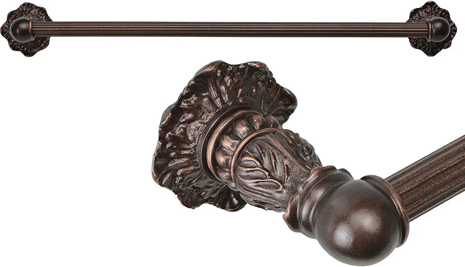 Acanthus 24'' cc towel bar Renaissance style with 5/8'' reeded center 1639R-22