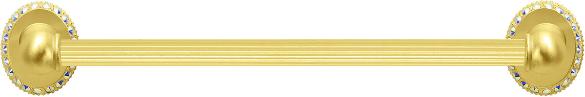 Caché 16'' cc towel bar 5/8'' reeded center w/ Swarovski Aurore Boreale Crystals 1706R-8AB