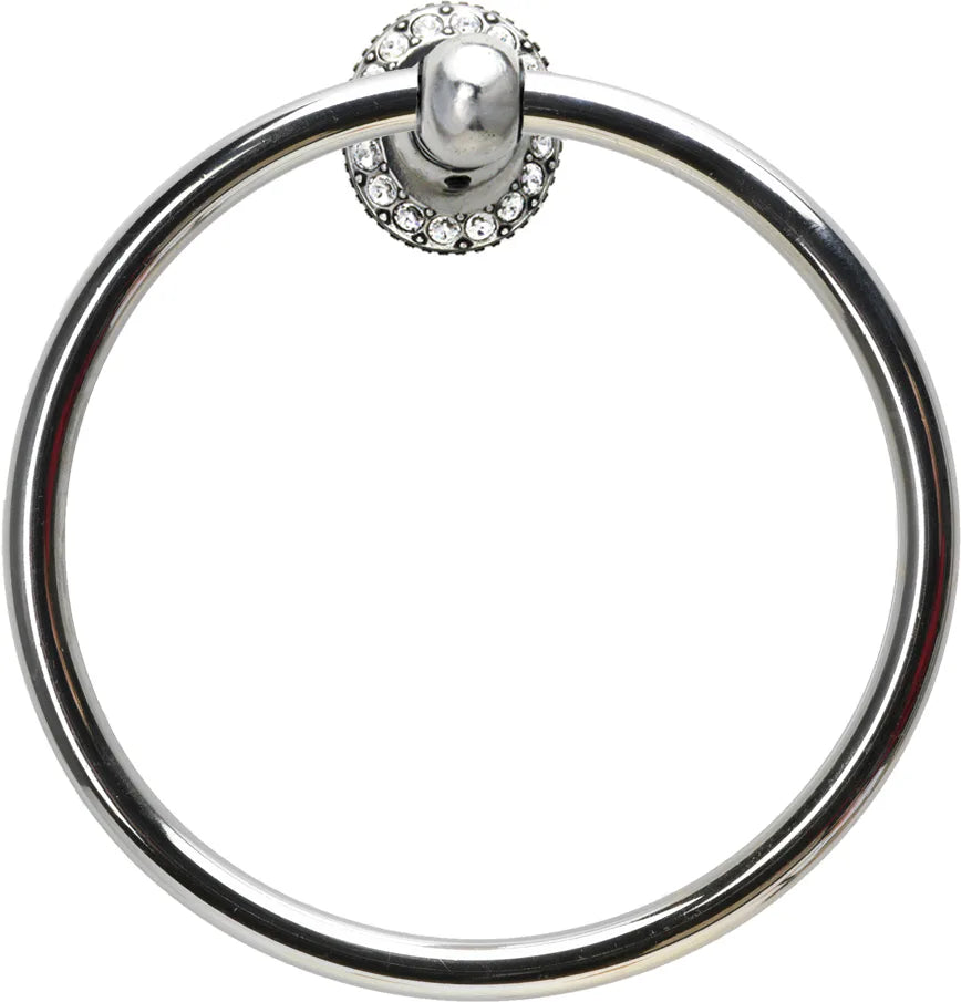 Caché full swing towel ring with Swarovski Clear Crystals 1716