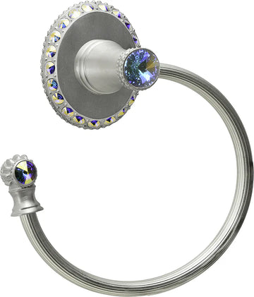 Cache Carpe Diem 1835R-23AB Chrysalis swing towel reeded ring left w/ Swarovski Crystals 1835R-23AB