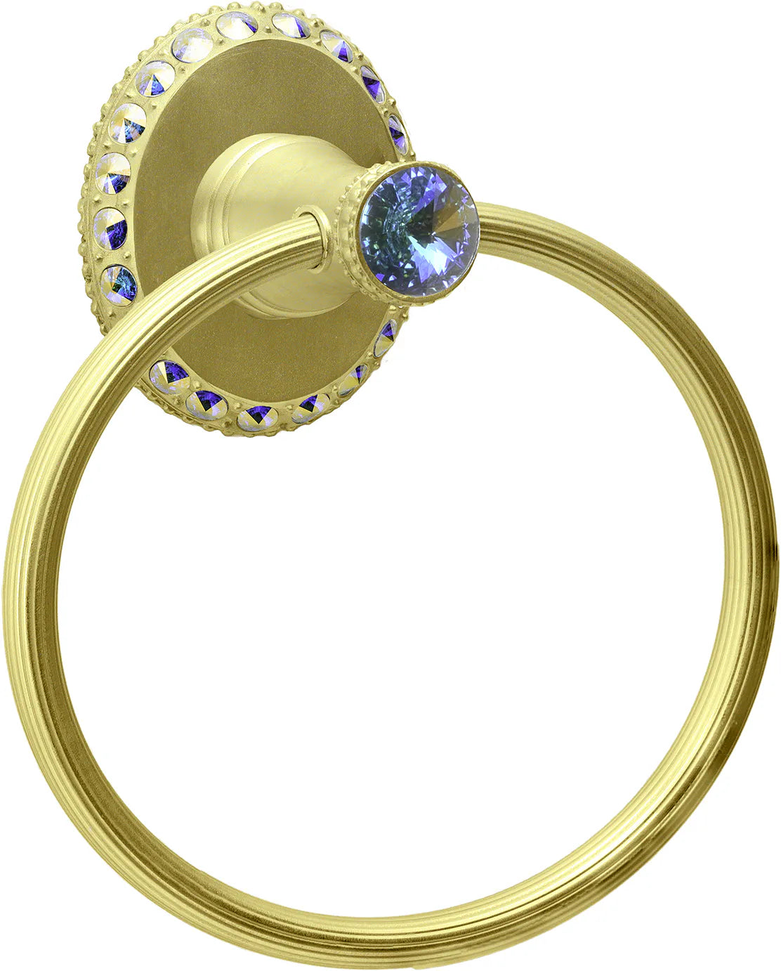 Caché II full swing towel reeded ring right with Swarovski Aurore Boreale Crystals 1837R-8AB