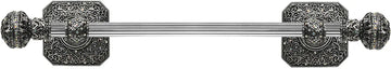 Juliane Grace 24'' cc towel bar with 350 Swarovski Clear & Aurore Boreale Crystals with 5/8'' reeded center 4051R-9CAB