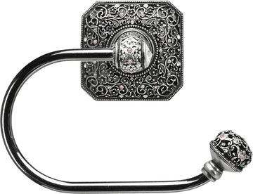 Juliane Grace swing tissue smooth ring right with 131 Swarovski Clear & Aurore Boreale Crystals 4057-9CAB