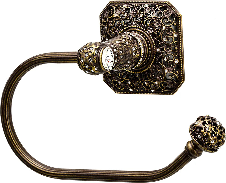 Juliane Grace swing tissue reeded ring right with 131 Swarovski Clear Crystals 4057R-3C