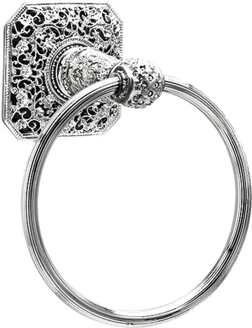 Juliane Grace full swing towel smooth ring with Swarovski Clear Crystals 4067-24C