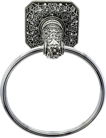 Juliane Grace full swing towel ring with Swarovski Crystals 4067