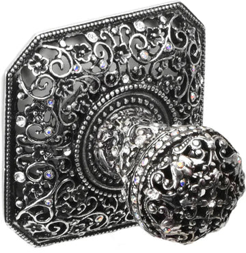 Juliane Grace small hook with 50 Swarovski Clear & Aurore Boreale Crystals 4068-9CAB