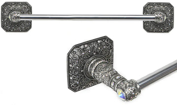 Juliane Grace towel bar with Swarovski Crystals Smooth Center 4170/4171/4172/4173