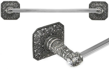 Juliane Grace towel bar with Swarovski Crystals Reeded Center 4170/4171/4172/4173